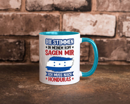 Honduras | Urlaub Stimmen in meinem Kopf Traumland Geschenkidee Humor Tasse