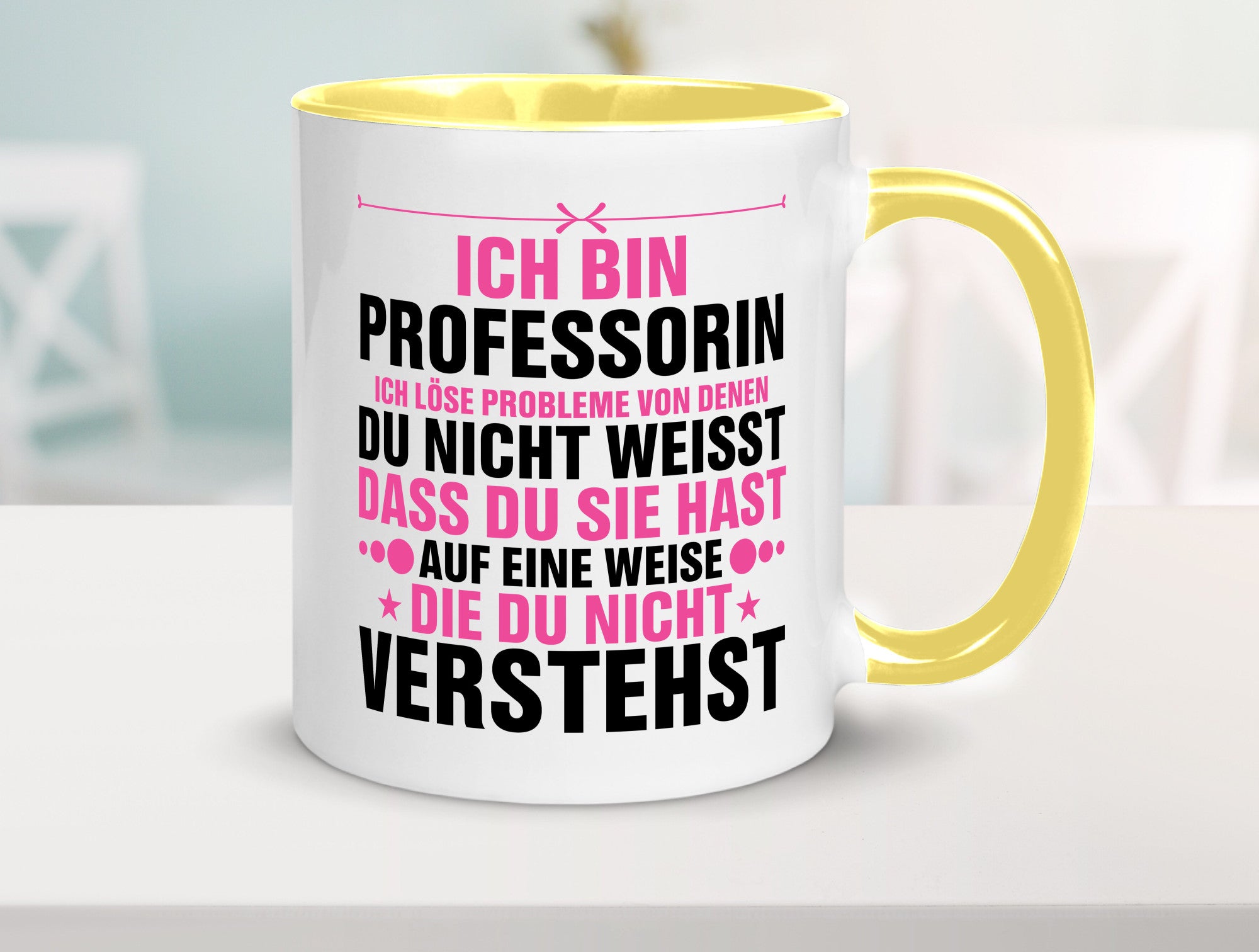 Löse Probleme: Professorin | Uni Universität v2 Geschenkidee Humor Tasse