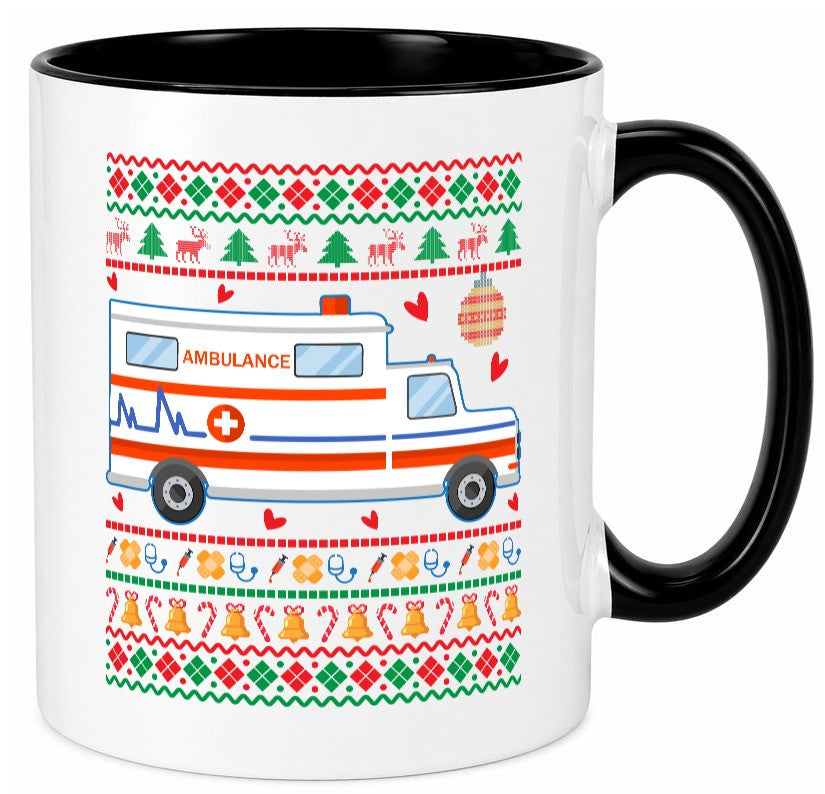 Krankenwagen | Ugly Christmas Emergency lustig Humor Geschenkidee Geschenk Tasse