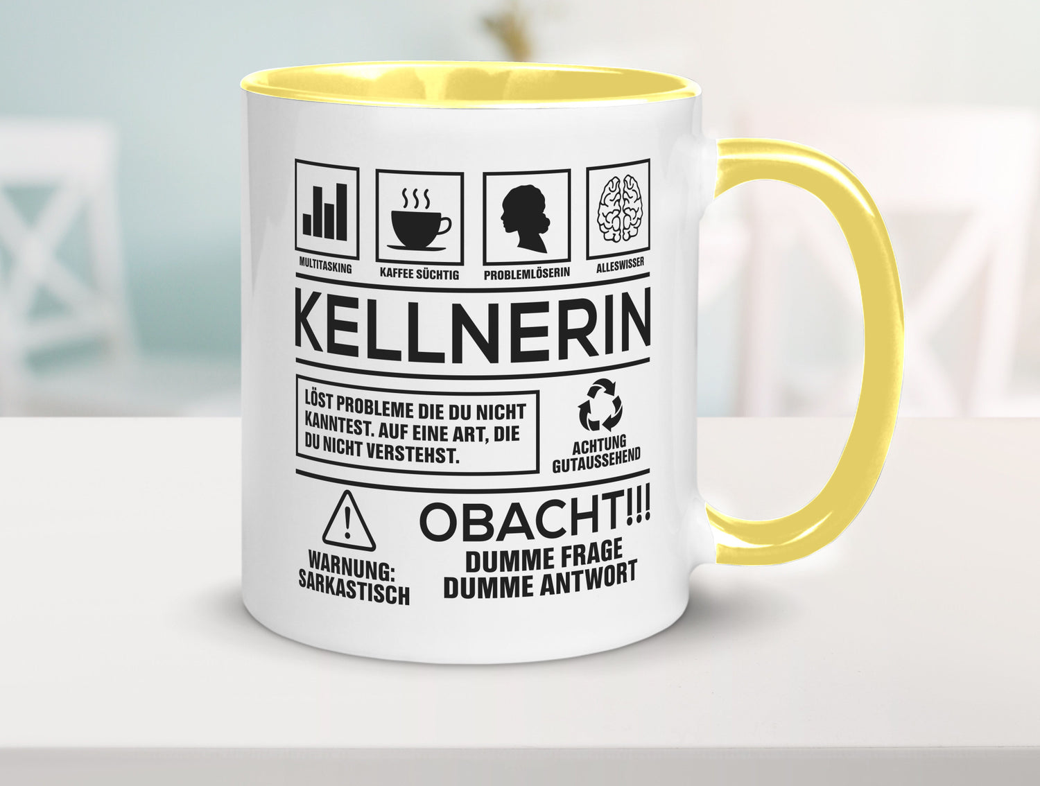 Achtung Probleme Kellnerin | Beruf kellnern Bedienung lustiger Spruch Geschenk
