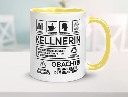 Achtung Probleme Kellnerin | Beruf kellnern Bedienung lustiger Spruch Geschenk