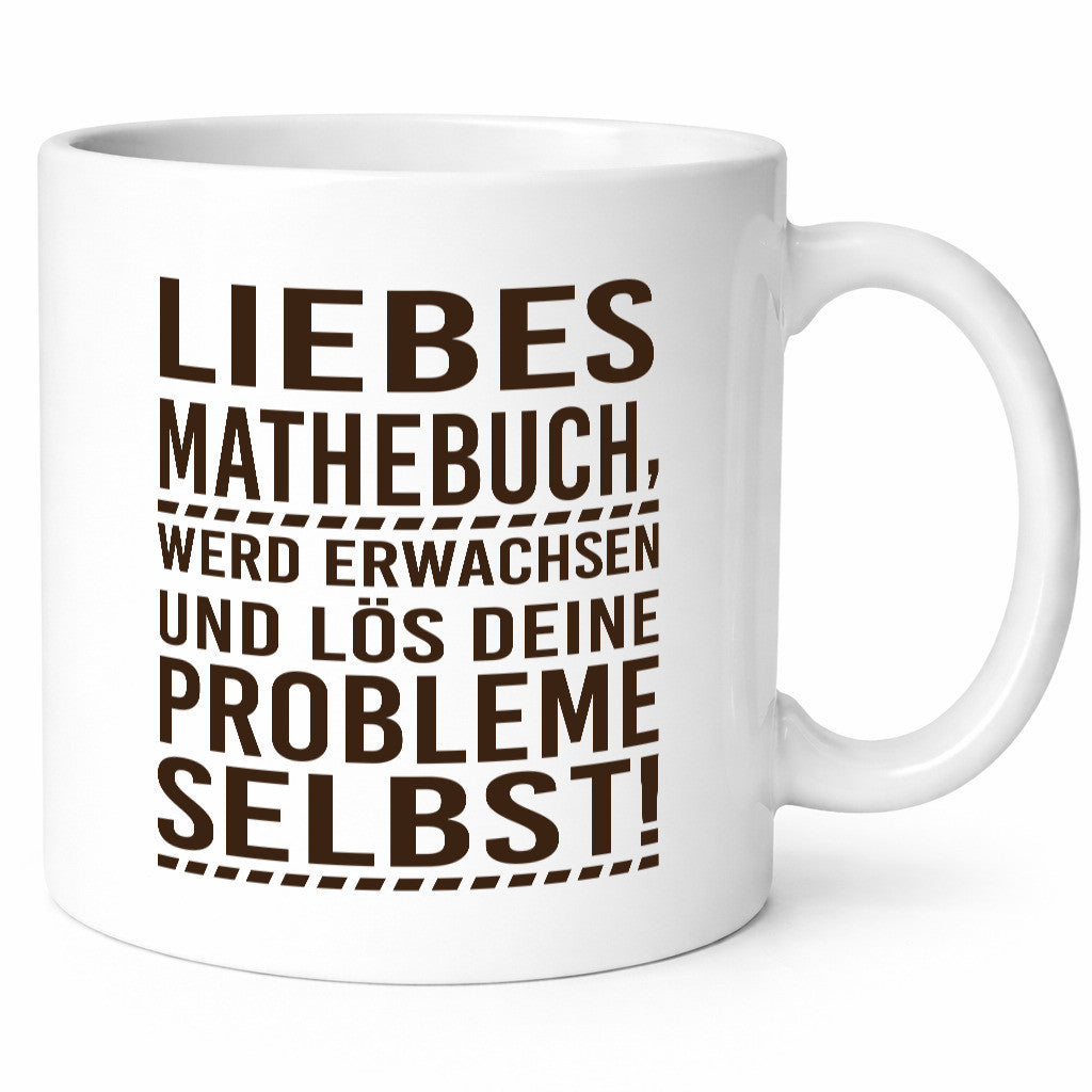 Mathebuch, lös deine Probleme selbst | gestrichelte Linien Geschenkidee Humor