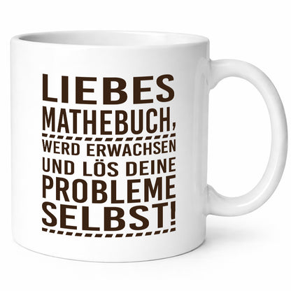 Mathebuch, lös deine Probleme selbst | gestrichelte Linien Geschenkidee Humor