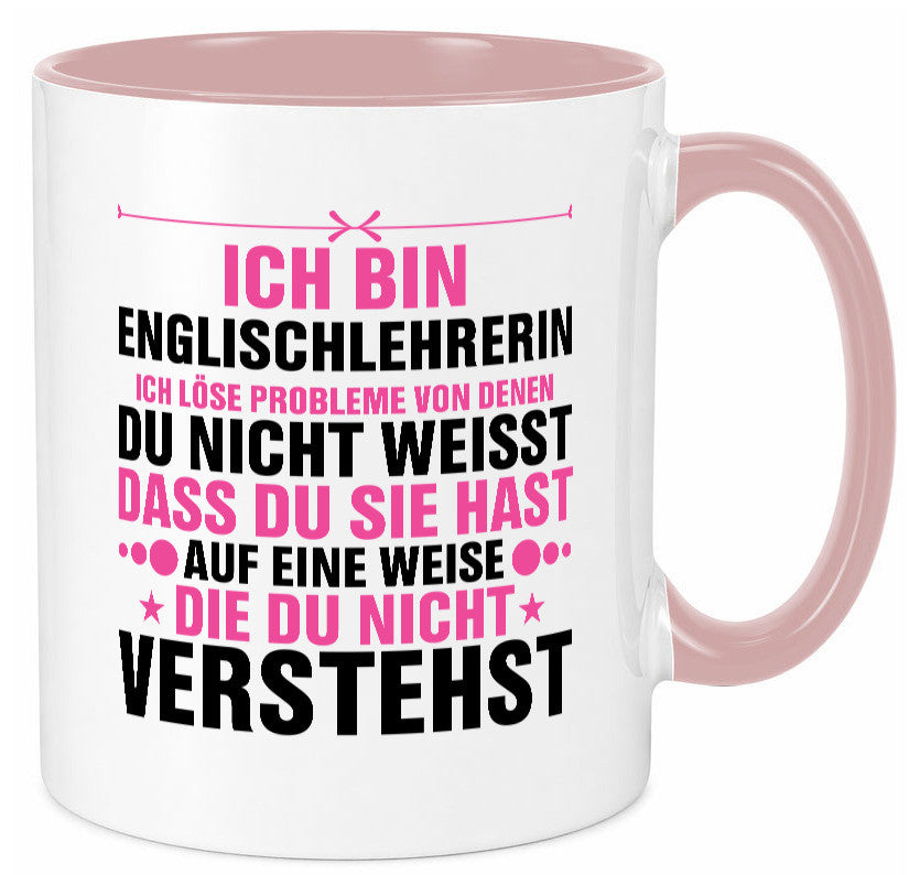 Löse Probleme: Englischlehrerin | Englisch Lehrerin Geschenk Humor Geschenkidee Tasse
