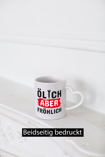 Ölich aber fröhlich | Werkstatt Tasse Mechaniker lustig Humor Geschenkidee