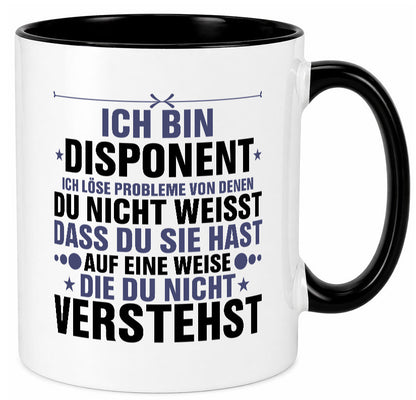 Löse Probleme: Disponent | Zuteiler v2 Humor Geschenkidee Tasse
