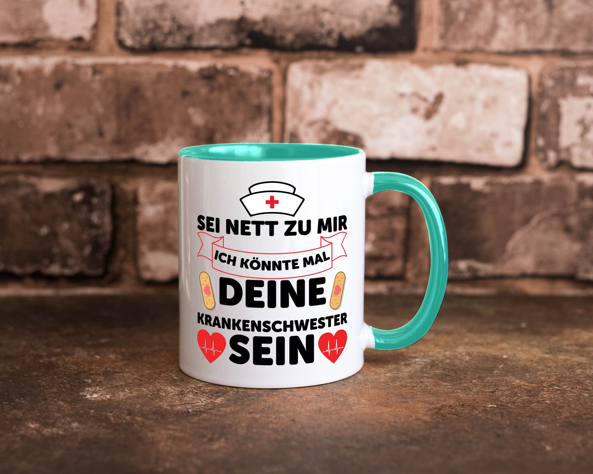 Ich könnte deine Krankenschwester sein | Pflegekraft Geschenkidee Humor Tasse