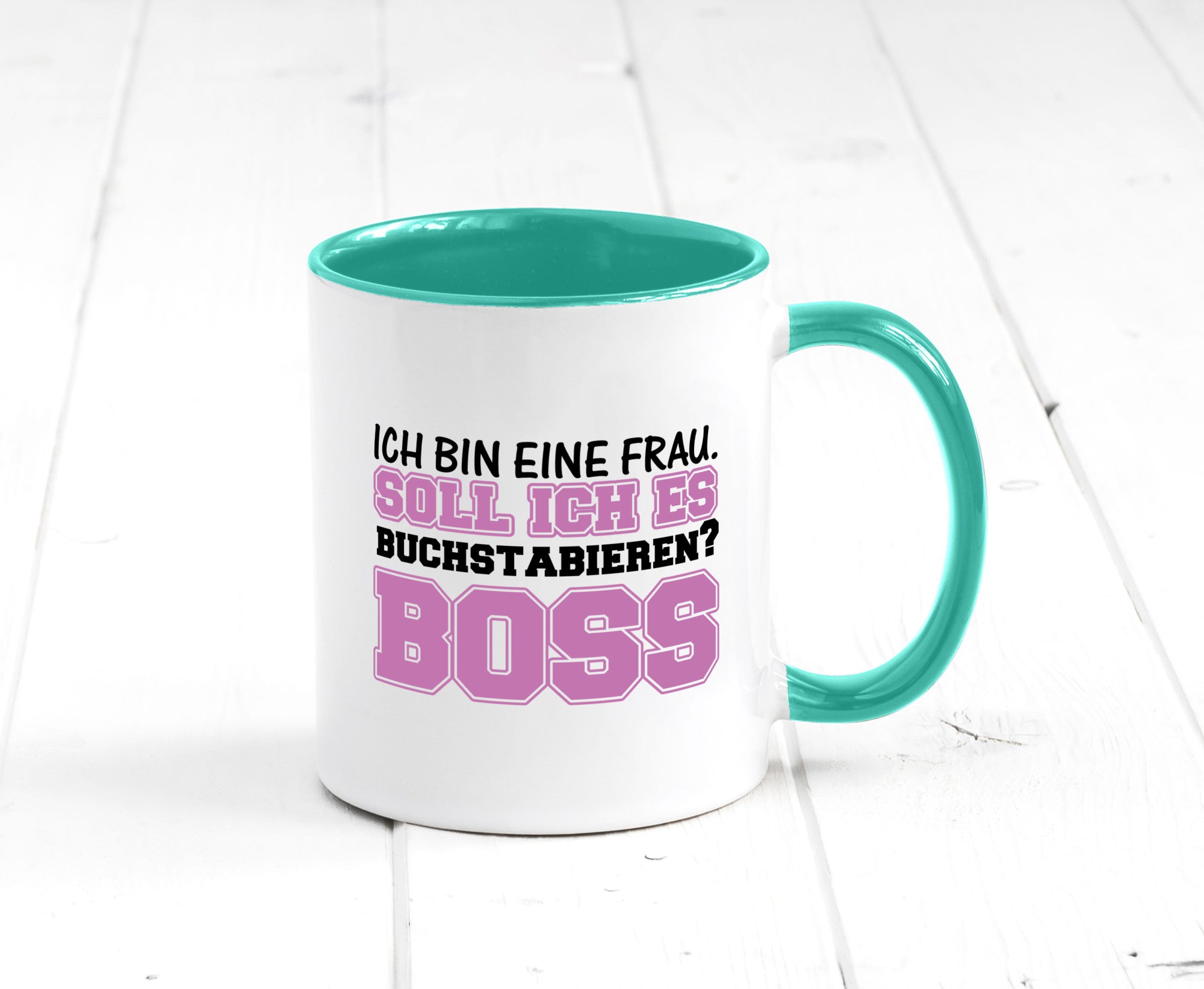 Ich bin der Boss Geschenk Humor Geschenkidee lustiger Spruch Tasse