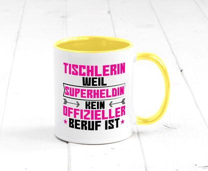 Superheldin Tischlerin | Tischlerei Geschenkidee Humor Tasse
