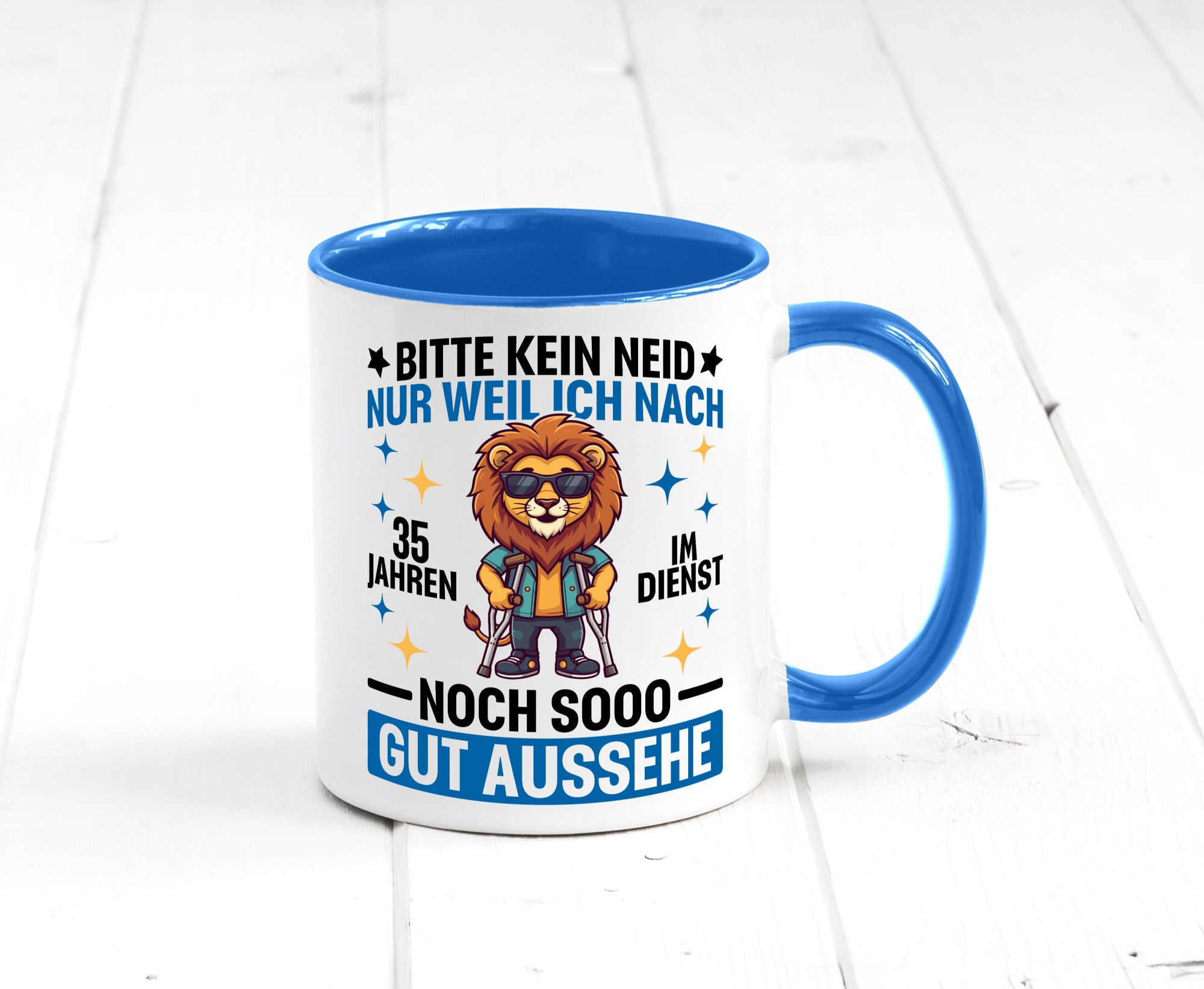 35 Jahre im Dienst | Arbeitsjubiläum Arbeit lustig Kollegen Büro Geschenk Tasse
