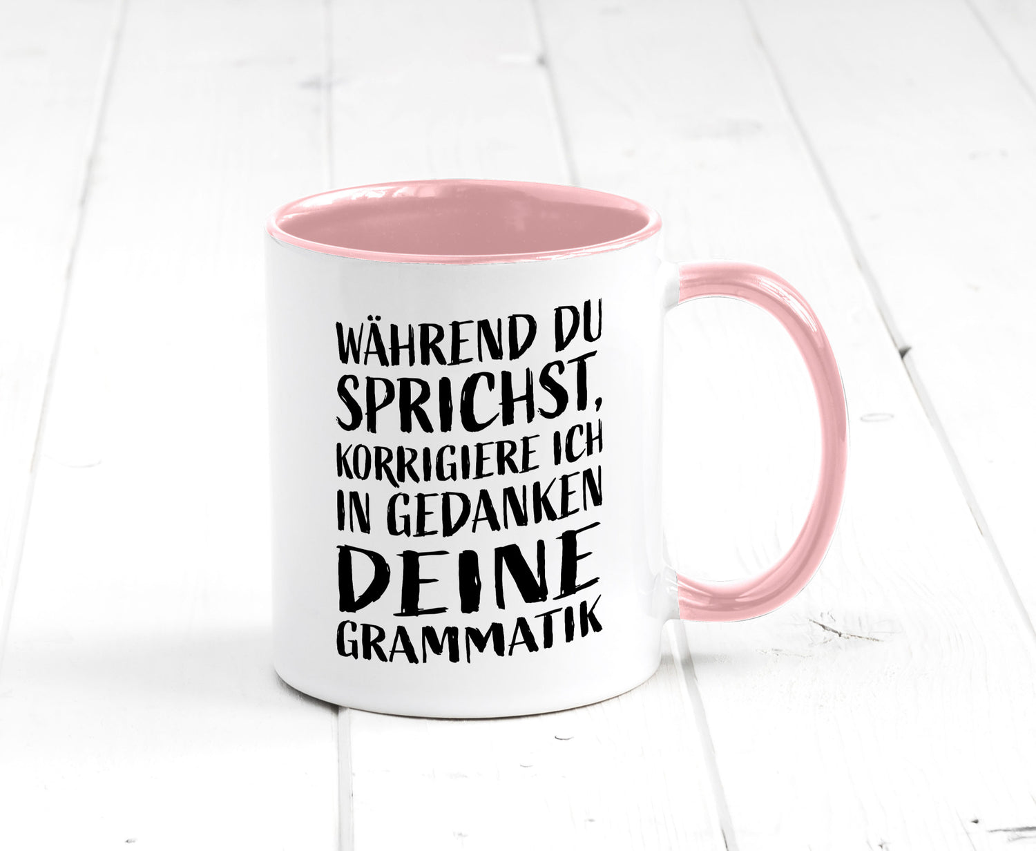 Während du sprichst, Grammatik korrigieren lustiger Spruch Geschenk Humor