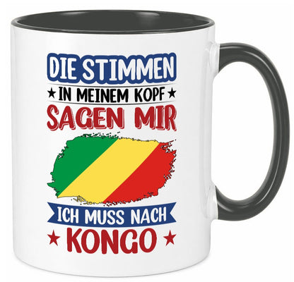 Kongo | Urlaub Stimmen in meinem Kopf Traumland Humor Geschenkidee Tasse