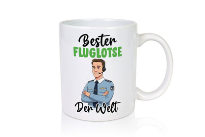 Bester Fluglotse | Flugverkehr Flughafen v2 Geschenkidee Humor Tasse