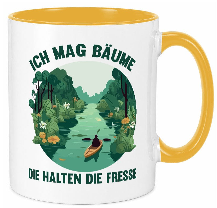 Ich mag Bäume die halten Fresse | Natur Wald lustiger Spruch Geschenk Humor Tasse