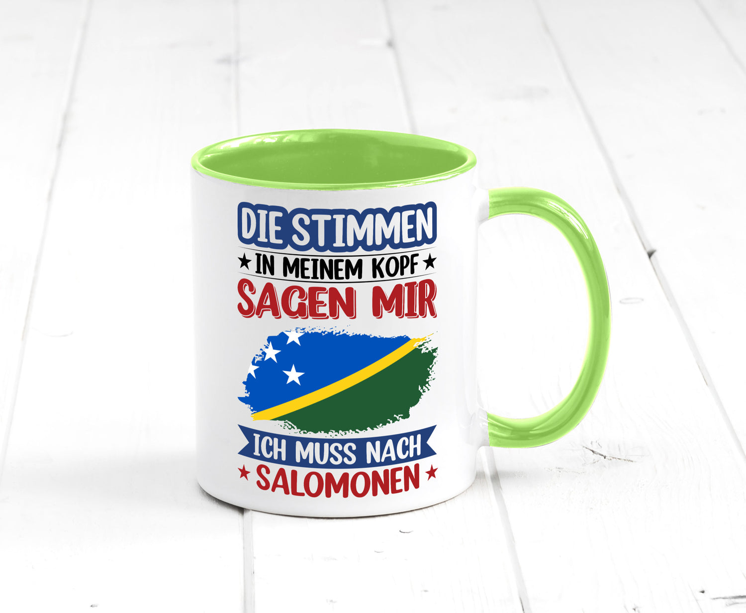 Salomonen | Urlaub Stimmen in meinem Kopf Traumland v2 Humor Geschenkidee Tasse