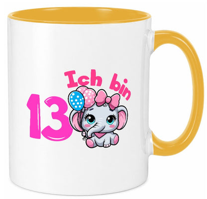 13. Geburtstag | 13 Jahre Elefant Mädchen lustig Geschenkidee Geschenk Tasse