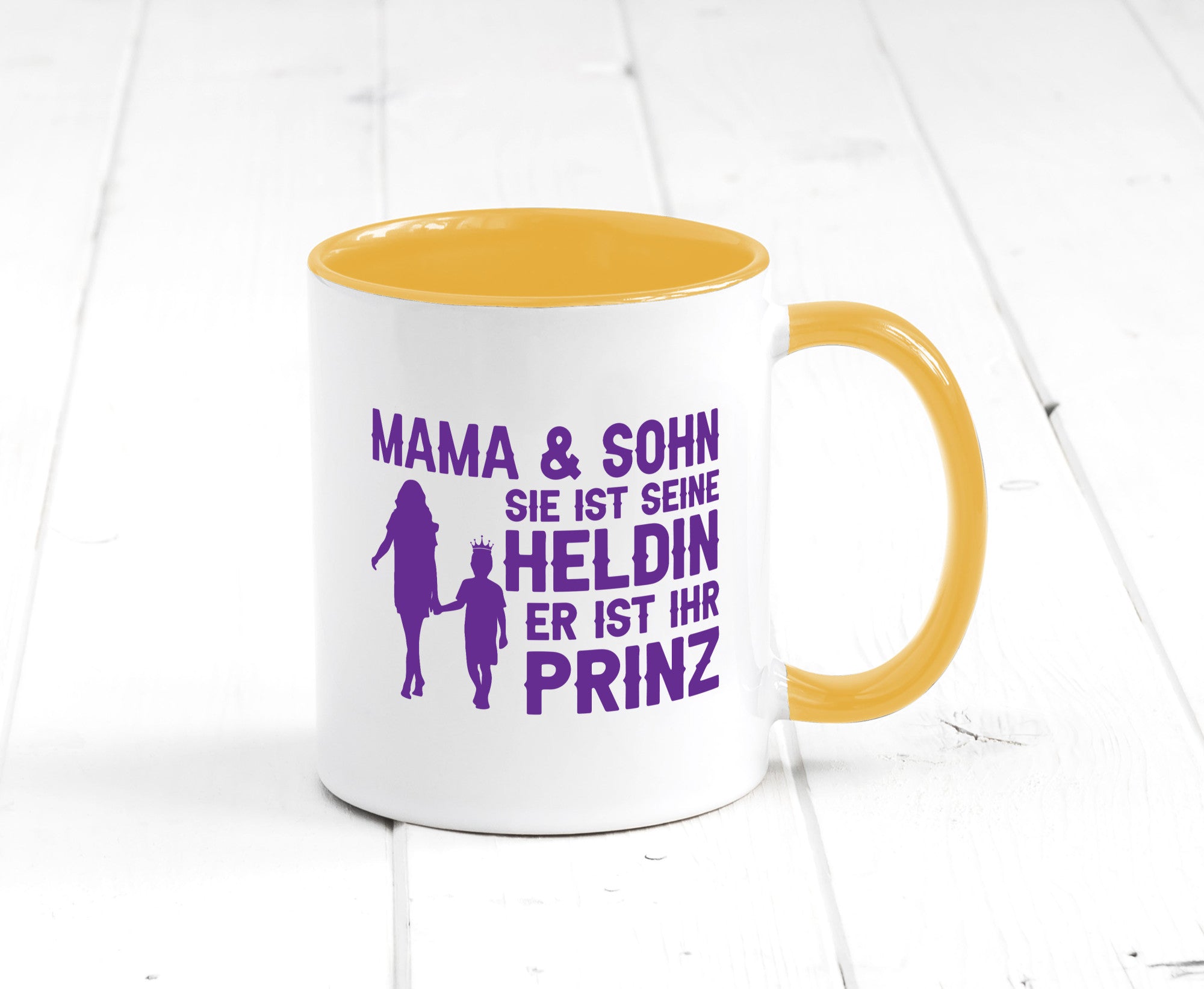 Mama &amp; Sohn | Helding Prinz Mutterliebe Geschenkidee Familie Humor Tasse