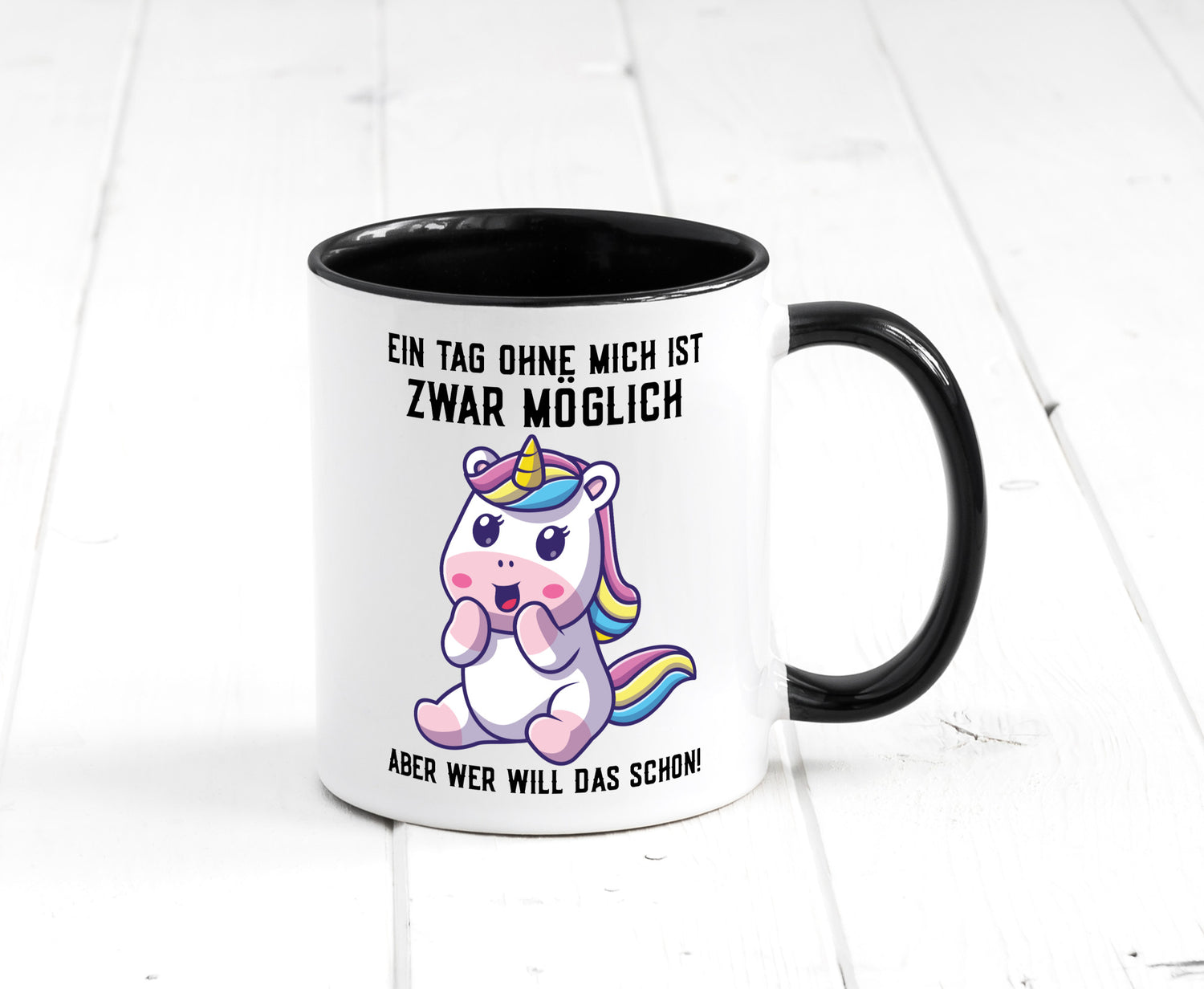 Ein Tag ohne mich ist möglich | süßes Einhorn Comic Geschenk Humor Geschenkidee