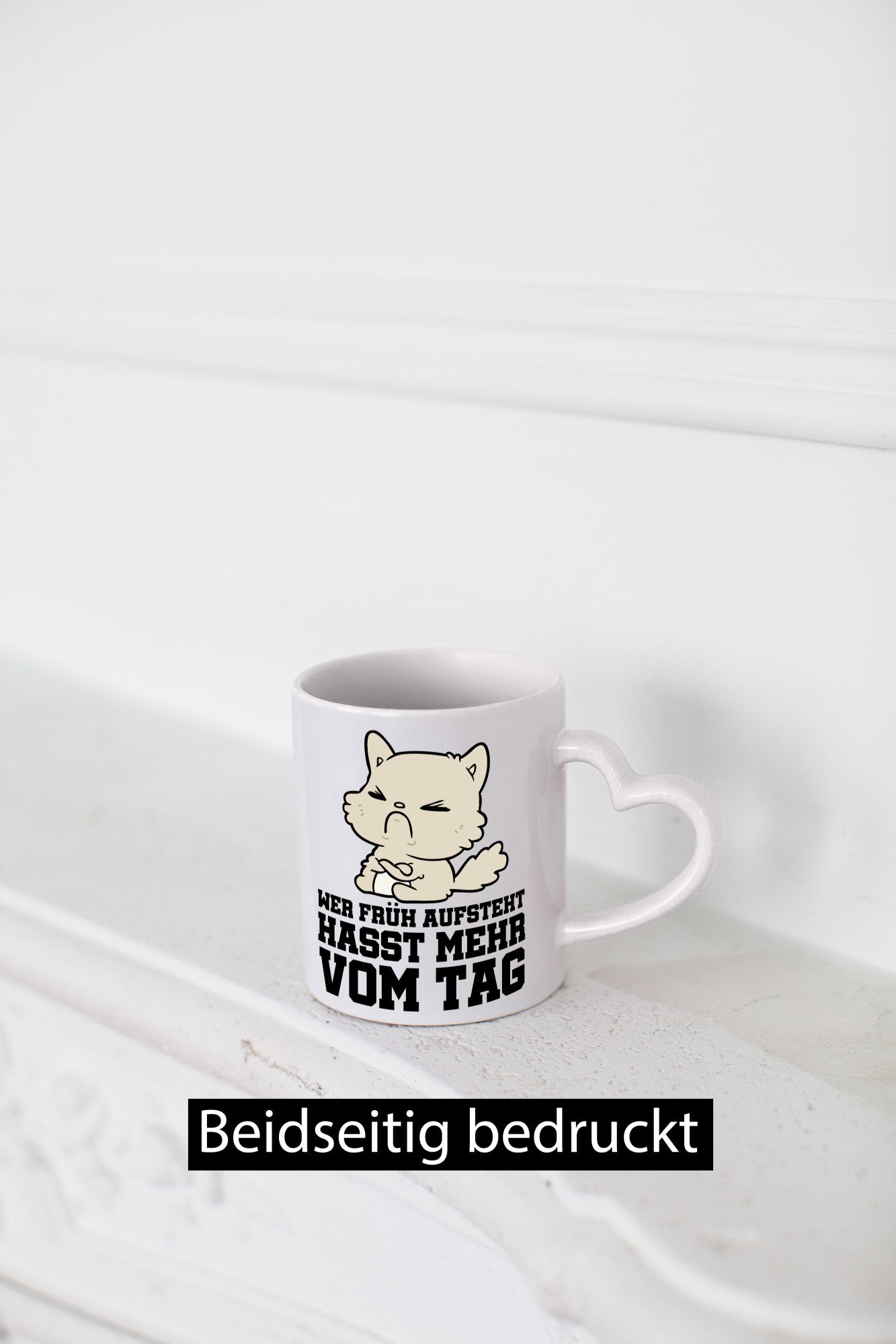 Frühaufsteher Katze lustig Tierliebhaber Humor Geschenk Tasse