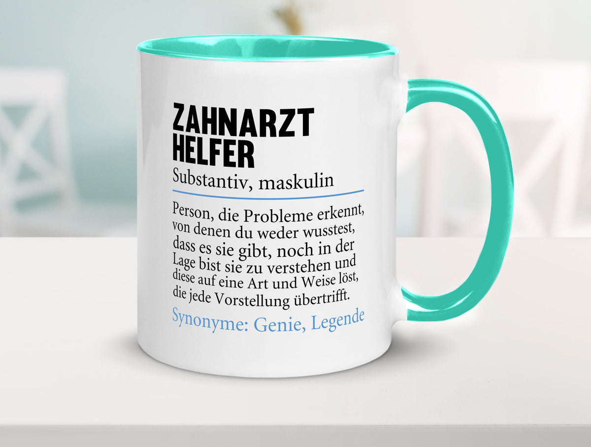 Zahnarzthelfer | Spruch Humor Zahnmedizin Geschenkidee Tasse