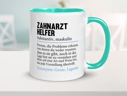 Zahnarzthelfer | Spruch Humor Zahnmedizin Geschenkidee Tasse