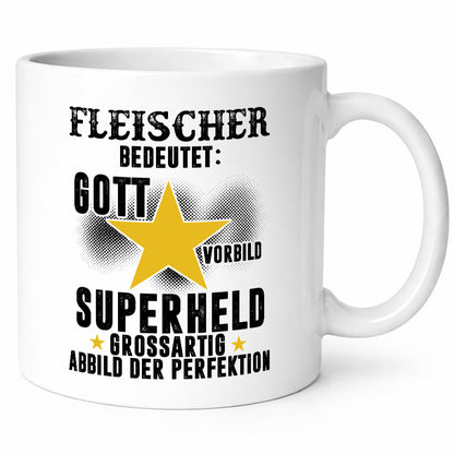 Bedeutung von Fleischer | Schlachterei lustig Humor Geschenkidee Geschenk Tasse