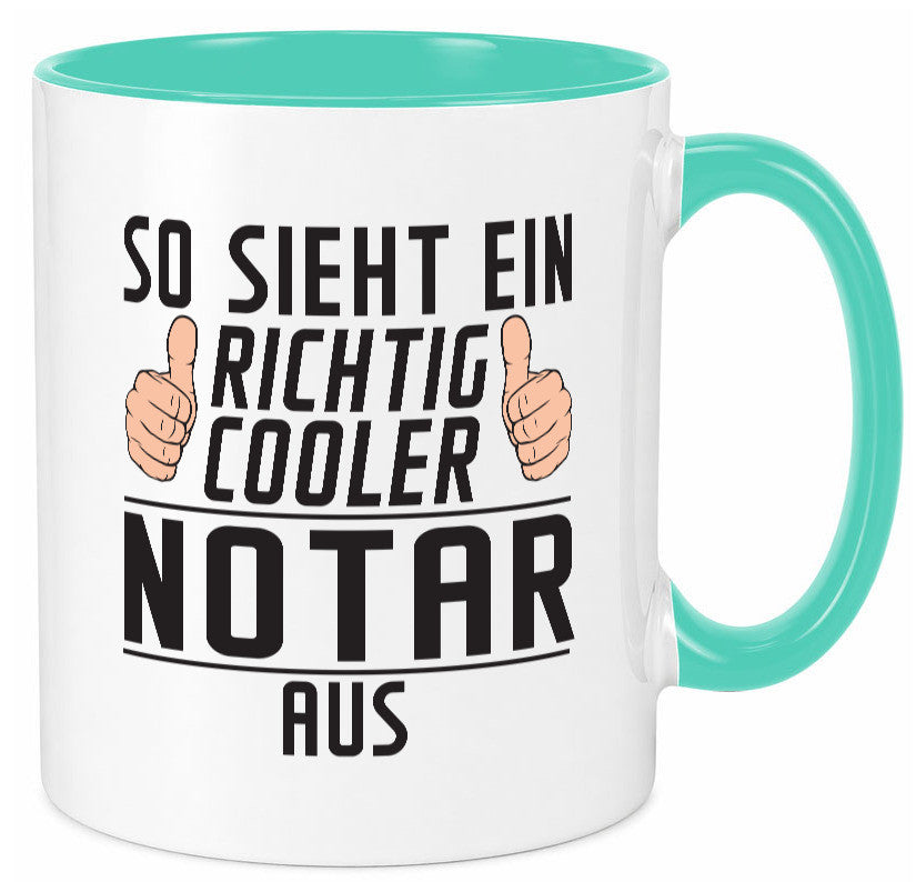 Richtig Cooler Notar | Jurist lustig Humor Geschenkidee Geschenk Tasse