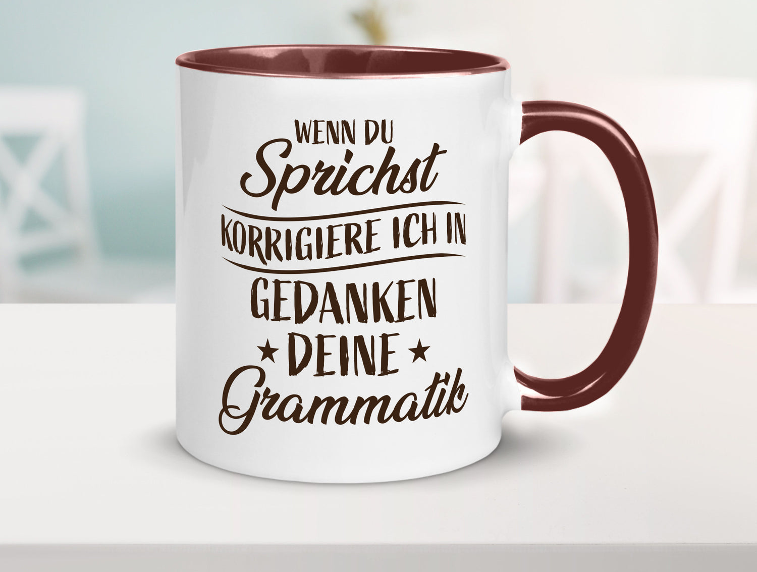 Grammatik korrigieren während du sprichst | Sterne lustig Humor Geschenkidee