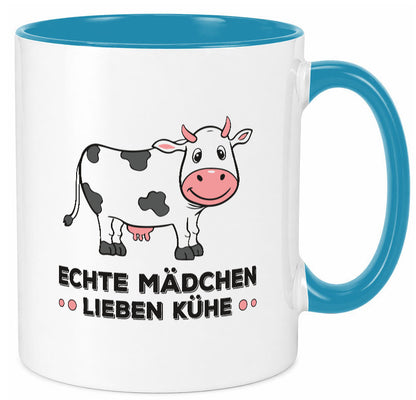 Echte mädchen lieben Kühe | Farm Farmer Bauer lustiger Spruch Geschenk Humor