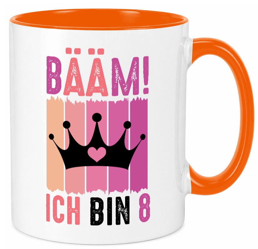 8. Geburtstag | 8 Jahre Bääm ich bin Krone lustig Geschenkidee Geschenk Tasse