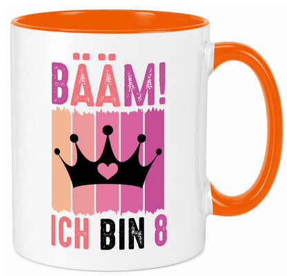 8. Geburtstag | 8 Jahre Bääm ich bin Krone lustig Geschenkidee Geschenk Tasse