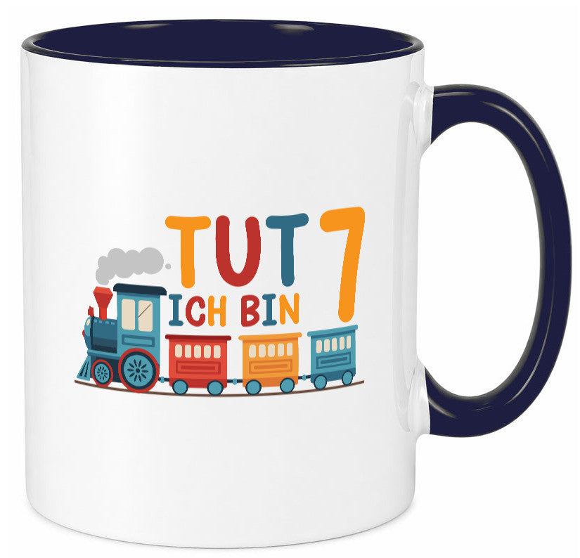 7. Geburtstag | 7 Jahre Eisenbahn Zug junge Humor Geschenkidee Tasse