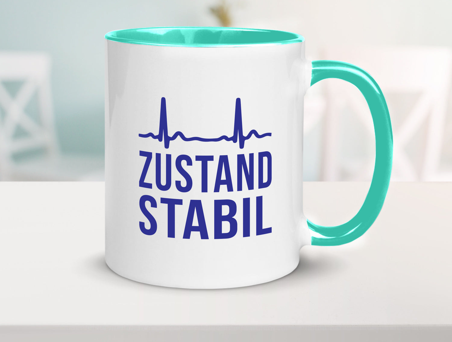 Zustand stabil | Herzschlag v2 Geschenk Humor Geschenkidee lustiger Spruch Tasse