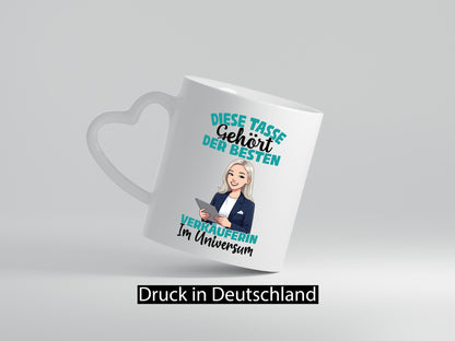 Im Universum: Verkäuferin| Kollegin | Verkaufsjob lustiger Spruch Geschenk