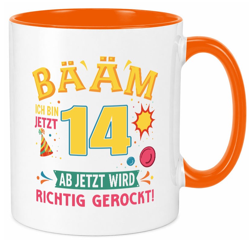 14. Geburtstag | 14 Jahre ab jetzt wird richtig gerockt lustig Geschenkidee Tasse
