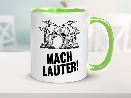 Mach lauter | Schlagzeug Band Musiker Geschenkidee Humor Tasse