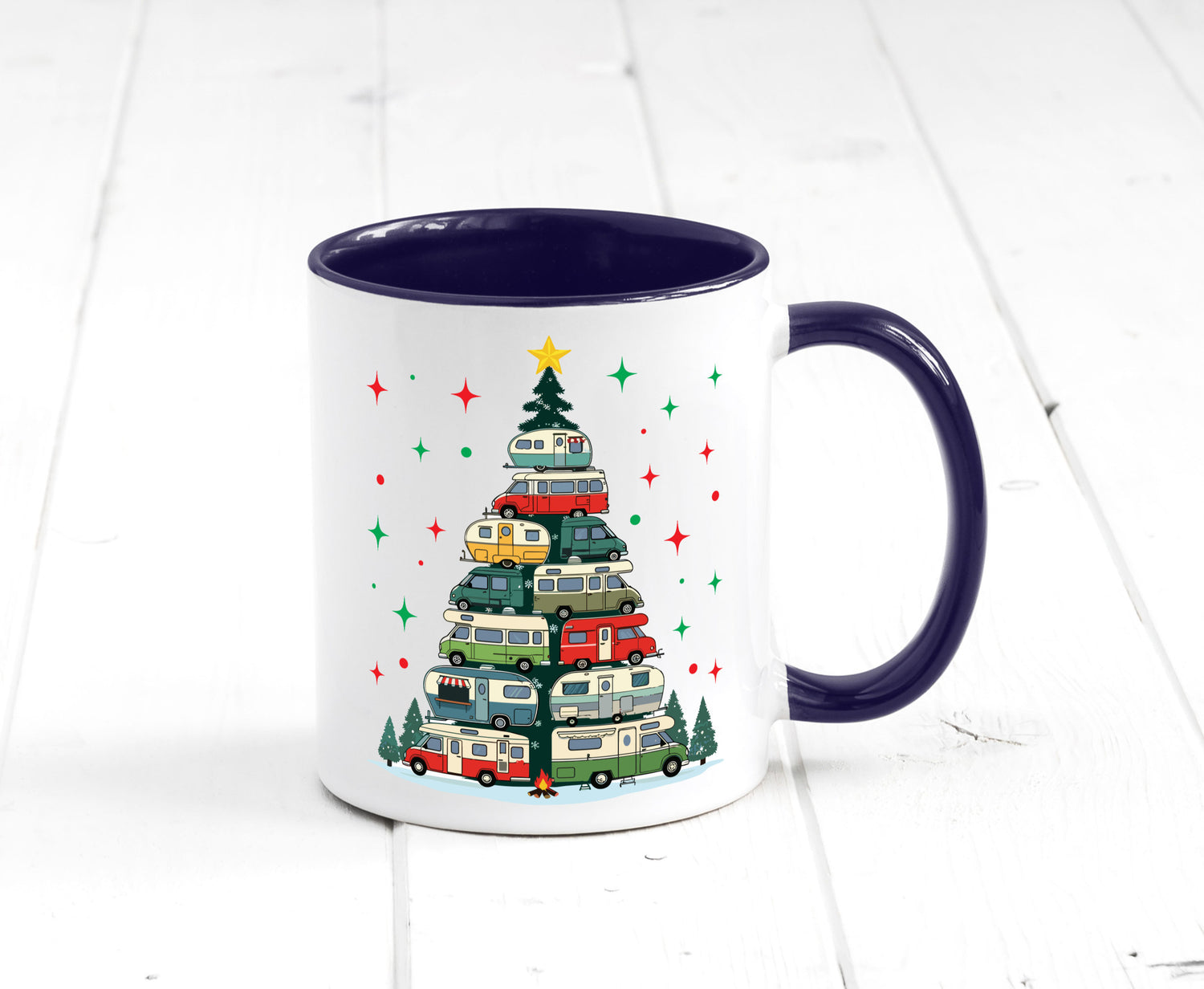 Camper | Camping Weihnachten Fahrzeuge Baumlichter v2 lustig Humor Geschenkidee
