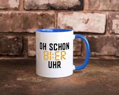 Oh schon Bier Uhr | Biertrinker Party Feiern Pils Humor Geschenkidee Tasse