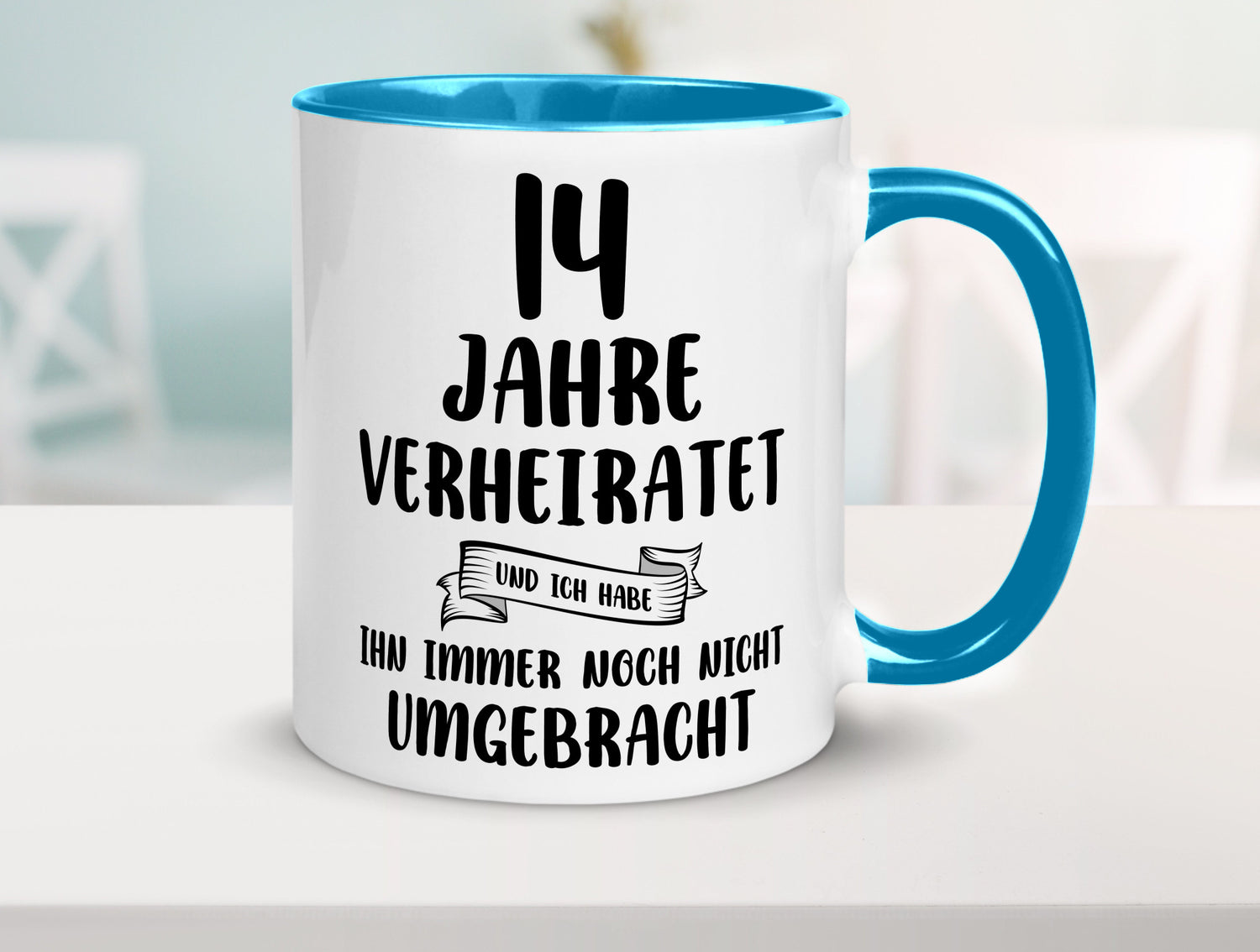 14 Jahre Verheiratet, immer noch am Leben! lustig Humor Geschenkidee Geschenk