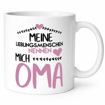 Oma Tasse | Lieblingsmenschen Großmutter Herzen lustiger Spruch Geschenk