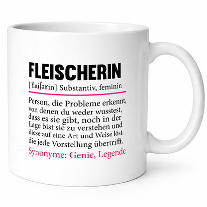 Fleischerin | Spruch Beruf Schlachterei Humor Arbeit Kollegen Büro Geschenkidee