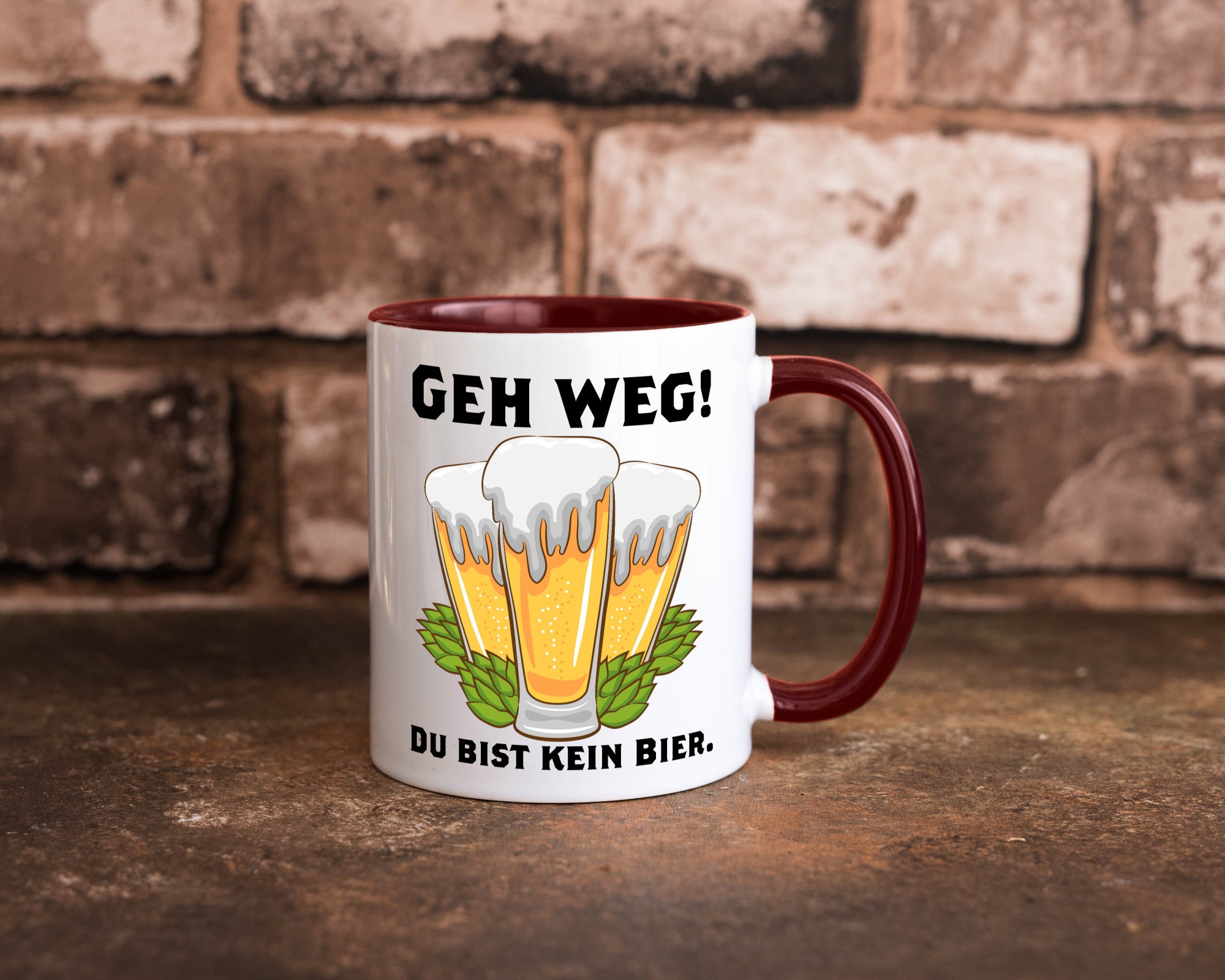 Geh weg du bist kein Bier | bierliebhaber v2 Humor Geschenkidee Tasse