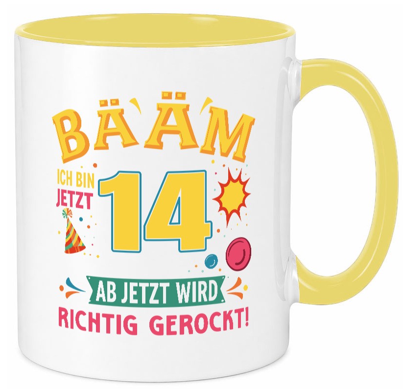 14. Geburtstag | 14 Jahre ab jetzt wird richtig gerockt lustig Geschenkidee Tasse
