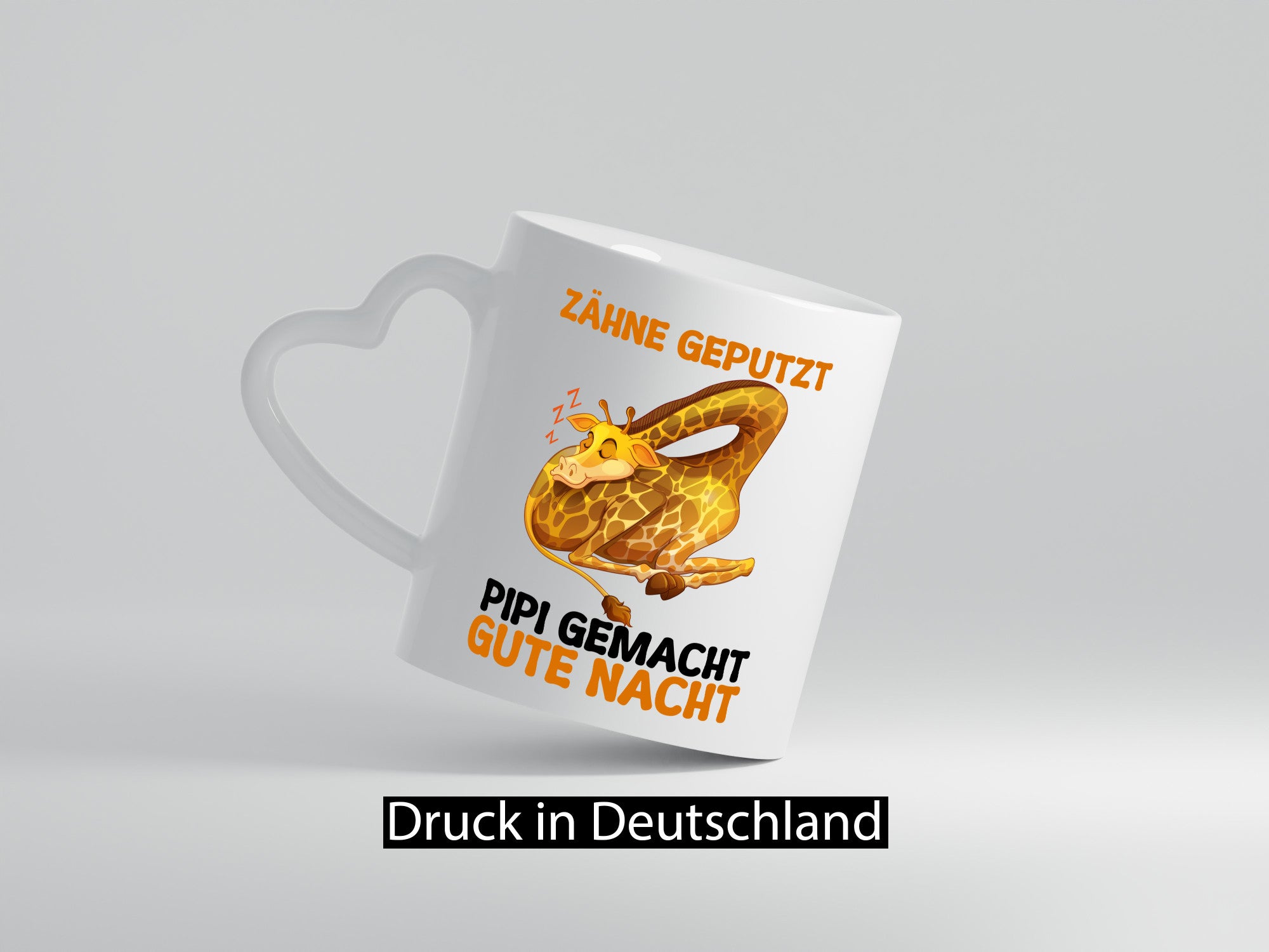 Zähne geputzt pipi gemacht Gute nacht | Giraffe Geschenkidee Humor Tasse