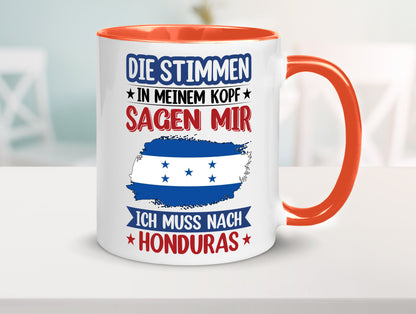 Honduras | Urlaub Stimmen in meinem Kopf Traumland Geschenkidee Humor Tasse