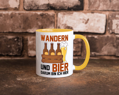 Wandern und Bier darum bin ich hier | Bierkasten lustiger Spruch Geschenk Humor