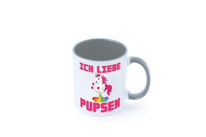 Ich liebe pupsen | Einhorn Pups lustiger Spruch Humor Geschenkidee Tasse