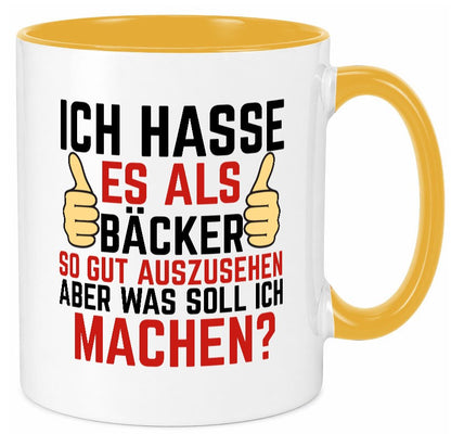 Als Bäcker so gut auszusehen | Bäckerrei Geschenk Humor Geschenkidee lustiger Tasse