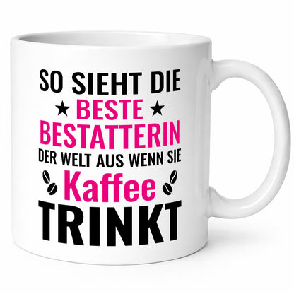 Kaffee trinkt: Bestatterin | Bestattung Totengräberin Geschenk Humor
