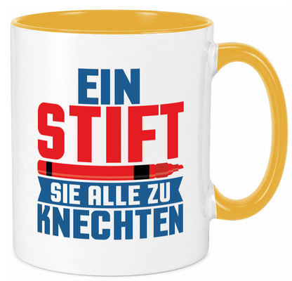 Knechten | Lehrerin Lehrer Unterricht Kollege v2 lustiger Spruch Geschenk Tasse